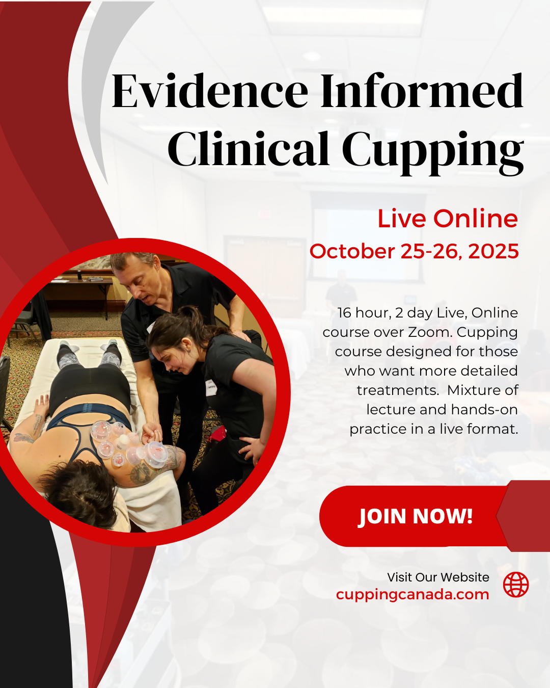 Live Online Evidence Informed Clinical Cupping - Levels 1-4