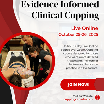 Live Online Evidence Informed Clinical Cupping - Levels 1-4
